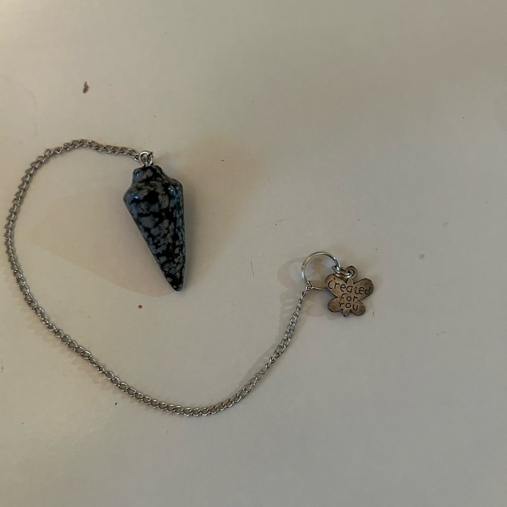 NEW handmade small shop blue crystal butterfly charm pendulum